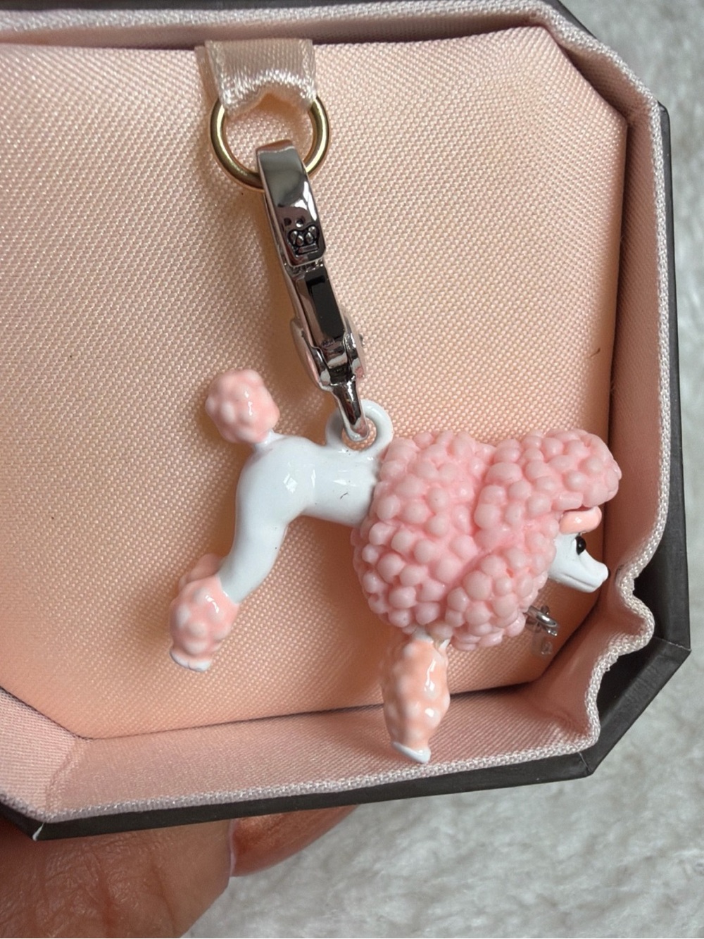 Pink Poodle  Charm for bracelets